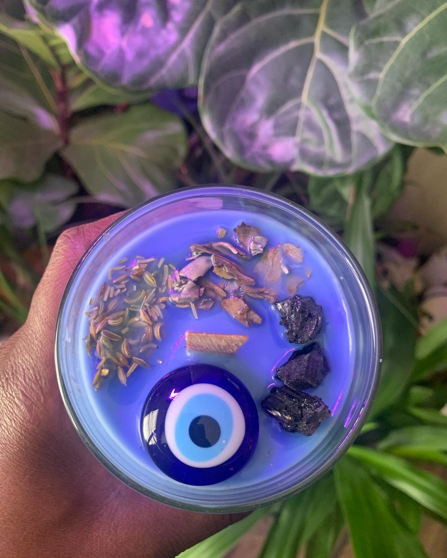 Evil eye protection candle