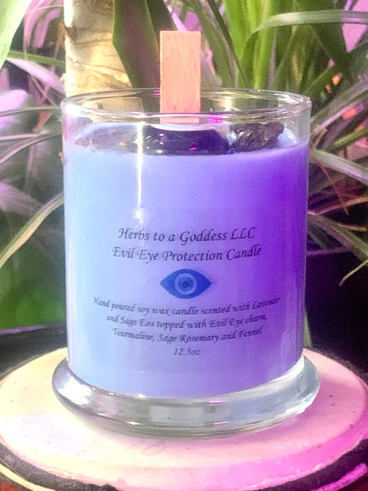 Evil eye protection candle